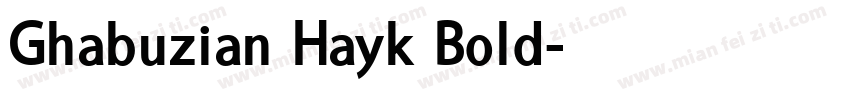 Ghabuzian Hayk Bold字体转换
